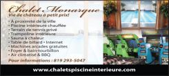Chalet Piscine Int�rieure Mauricie
