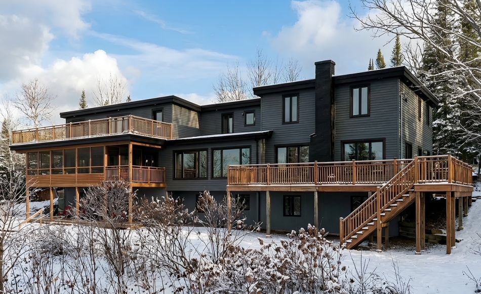 Chalet à louer en bois rond Laurentides