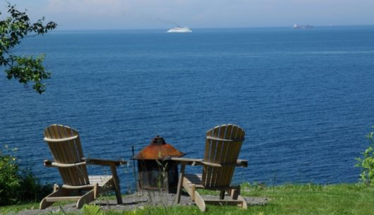 Chaque unité a son belvédère privé avec foyer et vue panoramique sur la mer