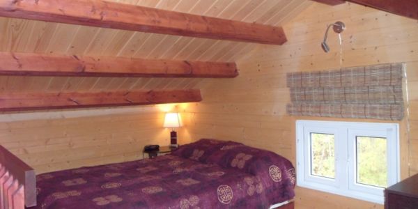 Chambre du # 3, avec lit double, sur la mezzanine (hauteur max. 6')