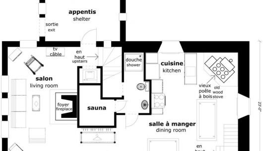 Plan du rez-de-chaussée.