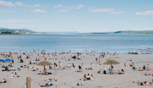 Plage de la Baie de Beauport sur le fleuve Saint-Laurent