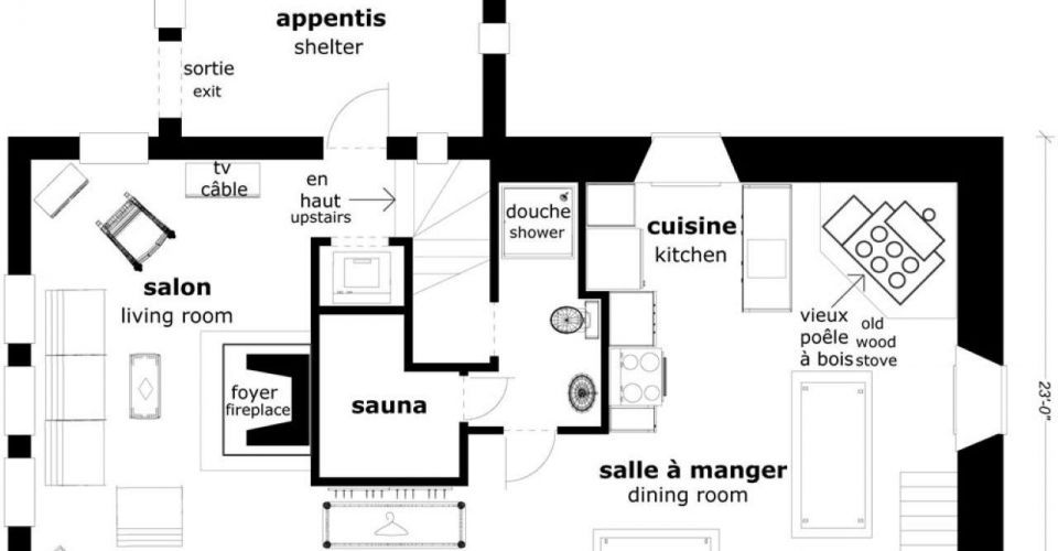 Plan du rez-de-chaussée.
