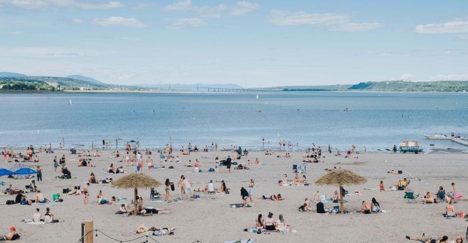Plage de la Baie de Beauport sur le fleuve Saint-Laurent