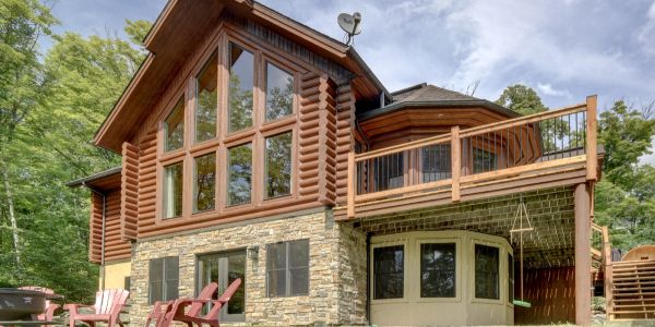 Chalet à louer en bois rond Laurentides