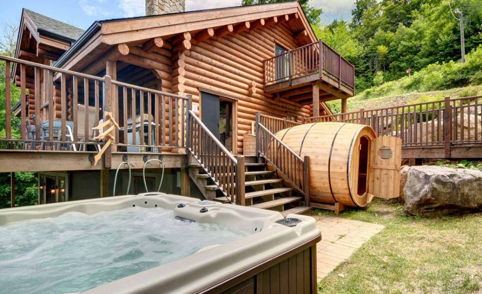 Chalet à louer en bois rond Laurentides