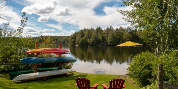 Chalet à louer en bois rond Cantons-de-l'Est / Estrie