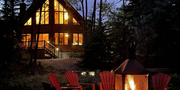 Chalet à louer en bois rond Charlevoix