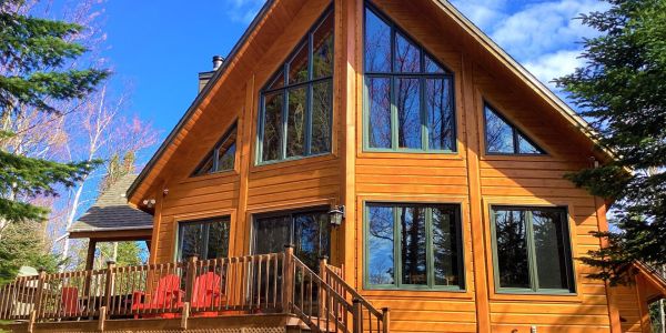 Chalet à louer en bois rond Charlevoix