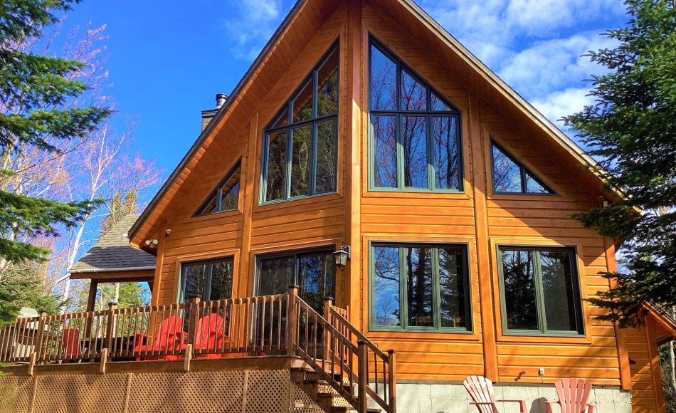 Chalet à louer en bois rond Charlevoix