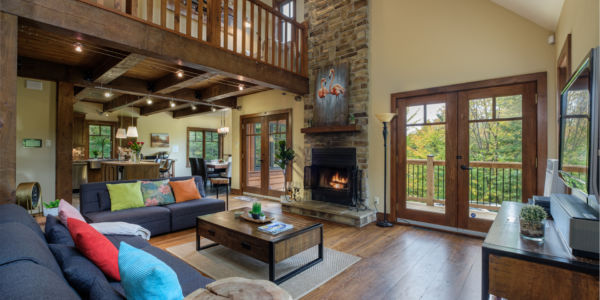 Chalet à louer en bois rond Laurentides