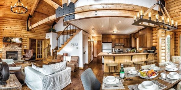 Chalet à louer en bois rond Laurentides