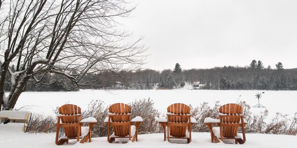 Chalet à louer en bois rond Cantons-de-l'Est / Estrie