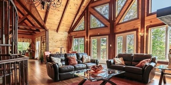 Chalet à louer en bois rond Laurentides