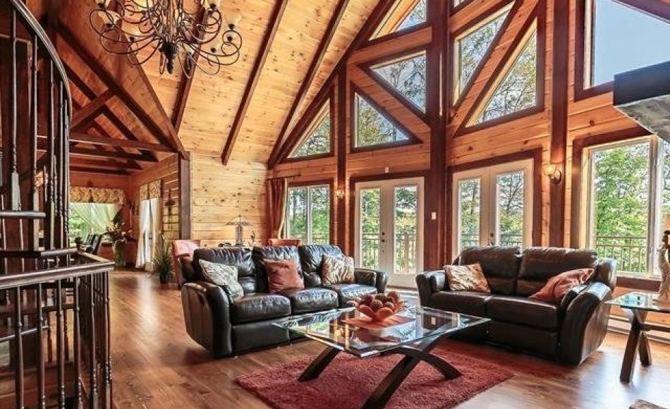 Chalet à louer en bois rond Laurentides