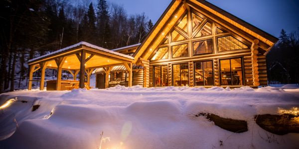 Chalet à louer en bois rond Lanaudière