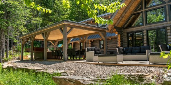 Chalet à louer en bois rond Lanaudière