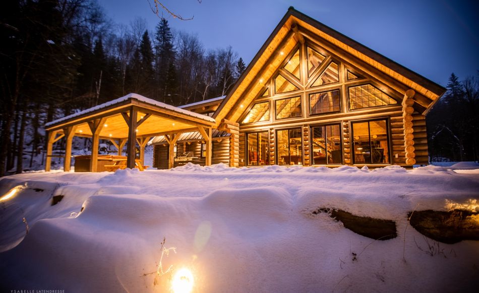 Chalet à louer en bois rond Lanaudière