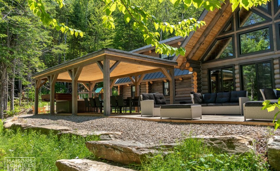 Chalet à louer en bois rond Lanaudière