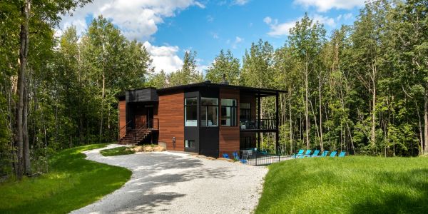 Chalet à louer en bois rond Cantons-de-l'Est / Estrie