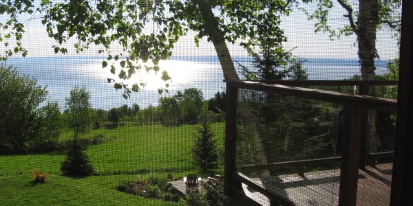 Prenons le café sur la terrasse.