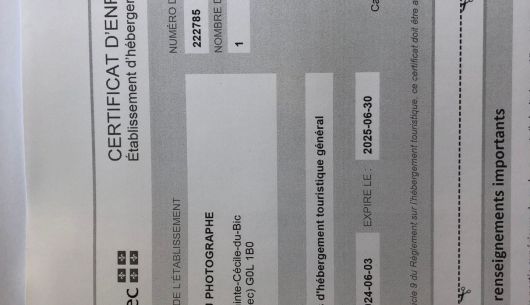 certificat d' enregistrement 24/25