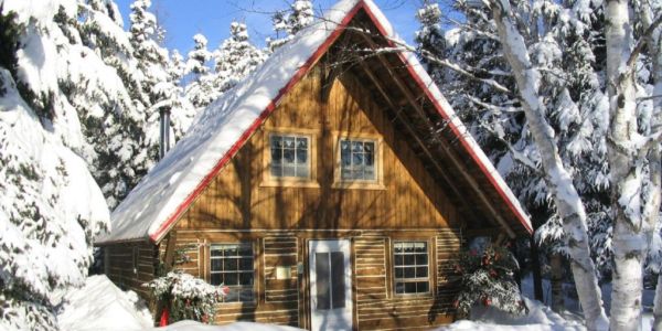 Chalet à louer en bois rond Charlevoix