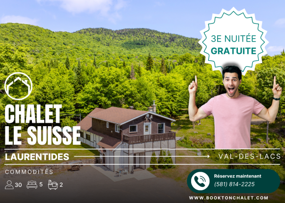 Voir plus de photos et informations pour Chalet à louer Laurentides