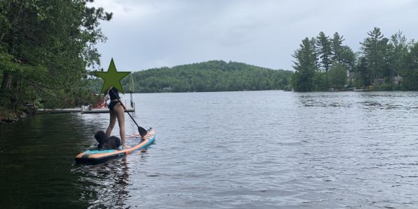 Le chalet est dans une baie du Lac, endroit paisible tout comme les riverains résidents permanents